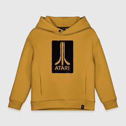 Толстовка оверсайз детская Atali black logo, цвет: горчичный