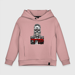 Толстовка оверсайз детская Terminator 2 T800, цвет: пыльно-розовый