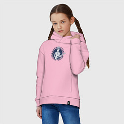 Толстовка оверсайз детская Rock star space music, цвет: светло-розовый — фото 2