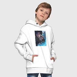 Толстовка оверсайз детская Портрет - Lies of P, цвет: белый — фото 2