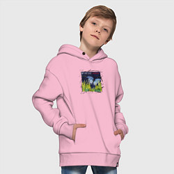 Толстовка оверсайз детская Camouflage - One Fine Day singles, цвет: светло-розовый — фото 2