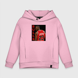 Толстовка оверсайз детская Bulls Jordan, цвет: светло-розовый