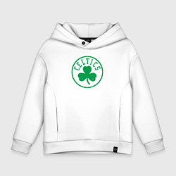 Толстовка оверсайз детская Boston Celtics clover, цвет: белый