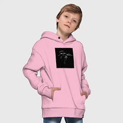 Толстовка оверсайз детская Xo weeknd, цвет: светло-розовый — фото 2