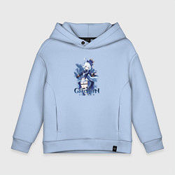 Толстовка оверсайз детская Гидро архонт Фурина, цвет: мягкое небо