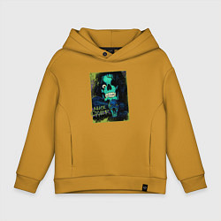 Толстовка оверсайз детская Snake Alice Cooper, цвет: горчичный