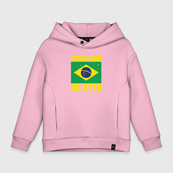 Толстовка оверсайз детская Brazilian jiu-jitsu, цвет: светло-розовый