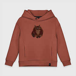 Толстовка оверсайз детская Детеныш Медвесыча, цвет: кирпичный