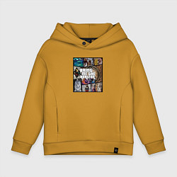 Толстовка оверсайз детская Bring Me the Horizon - music, цвет: горчичный