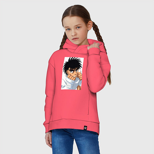 Детское худи оверсайз Иппо Боксер / Коралловый – фото 3