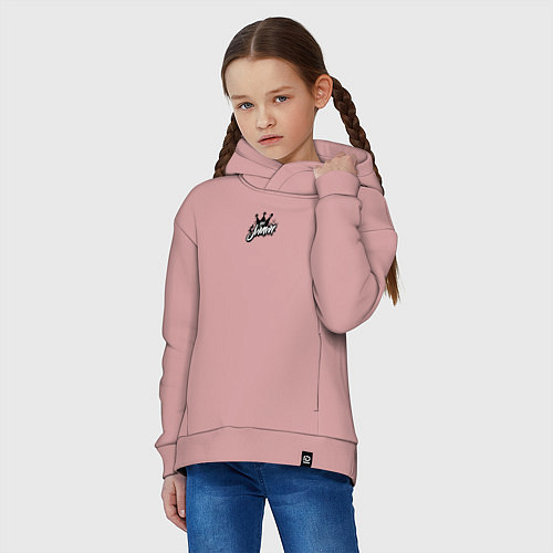 Детское худи оверсайз Jimin k-stars / Пыльно-розовый – фото 3
