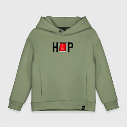Толстовка оверсайз детская Hip Hop выключатель, цвет: авокадо