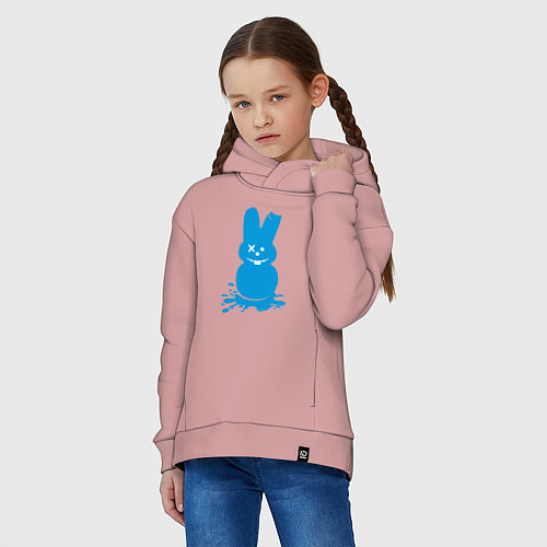 Детское худи оверсайз Blue bunny / Пыльно-розовый – фото 3