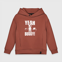 Толстовка оверсайз детская Yeah buddy - Ронни Коулман, цвет: кирпичный