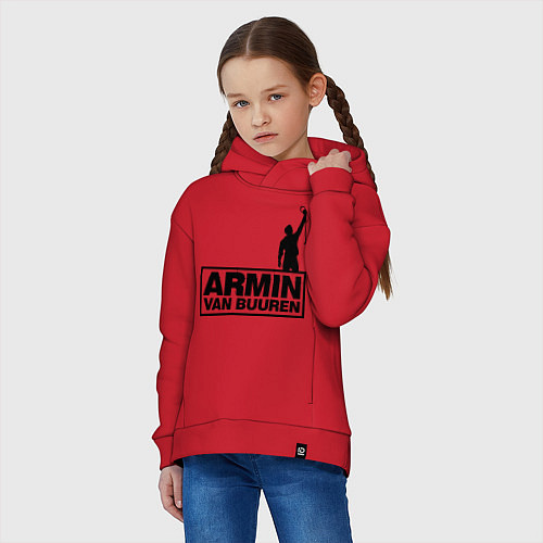 Детское худи оверсайз Armin van buuren / Красный – фото 3