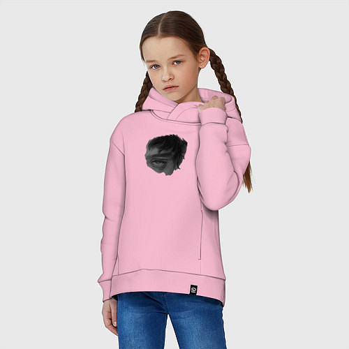 Детское худи оверсайз Черные глаза / Светло-розовый – фото 3