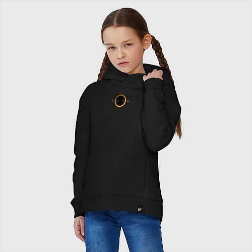 Детское худи оверсайз Dune the movie logo / Черный – фото 3