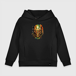 Толстовка оверсайз детская Doom slayer skull, цвет: черный
