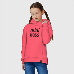 Толстовка оверсайз детская Mini boss, цвет: коралловый — фото 2