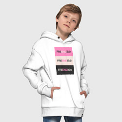 Толстовка оверсайз детская V Fri END S - friends song, цвет: белый — фото 2
