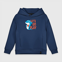 Толстовка оверсайз детская Давай играть в баскетбол, цвет: тёмно-синий