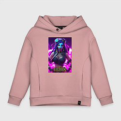 Толстовка оверсайз детская League of Legends Akali Kda, цвет: пыльно-розовый