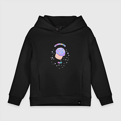 Толстовка оверсайз детская Принцесса Ева, цвет: черный