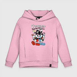 Толстовка оверсайз детская Cuphead - devil, цвет: светло-розовый