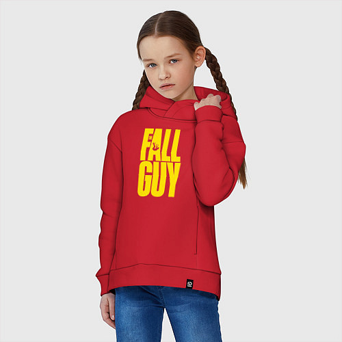 Детское худи оверсайз The fall guy logo / Красный – фото 3