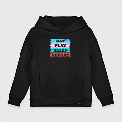 Детское худи оверсайз Eat play sleep repeat