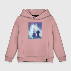 Толстовка оверсайз детская Жизнь с нуля в альтернативном мире, цвет: пыльно-розовый