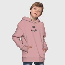 Толстовка оверсайз детская Мой appёl, цвет: пыльно-розовый — фото 2
