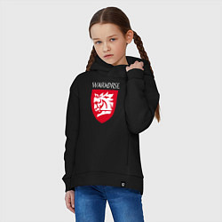 Толстовка оверсайз детская Warhorse logo, цвет: черный — фото 2