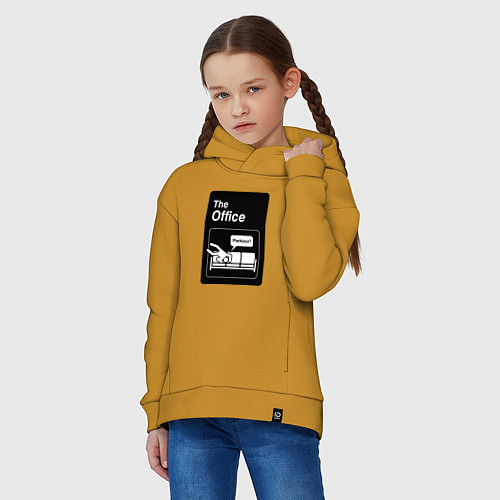Детское худи оверсайз Паркур и офис / Горчичный – фото 3