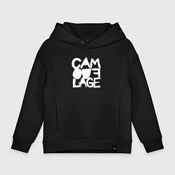 Толстовка оверсайз детская Camouflage - A synthpop band from germany, цвет: черный