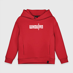 Толстовка оверсайз детская Whovian, цвет: красный