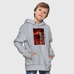 Толстовка оверсайз детская Баскетбол Тайга Кагами, цвет: меланж — фото 2