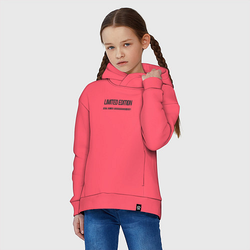 Детское худи оверсайз Limited edition / Коралловый – фото 3