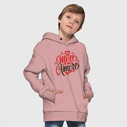 Толстовка оверсайз детская More amore, цвет: пыльно-розовый — фото 2