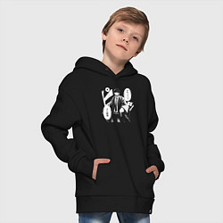 Толстовка оверсайз детская Мэш Бёрндэд, цвет: черный — фото 2