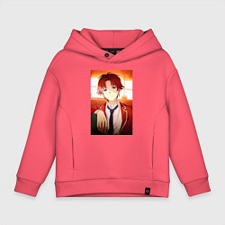 Толстовка оверсайз детская Киётака Аянокоджи, цвет: коралловый