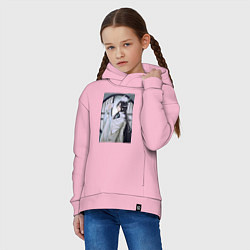 Толстовка оверсайз детская Ванцзи Лань кролики, цвет: светло-розовый — фото 2
