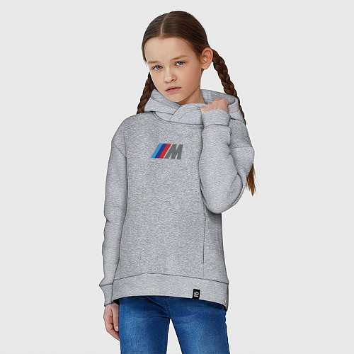 Детское худи оверсайз BMW logo sport / Меланж – фото 3