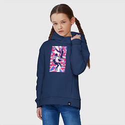 Толстовка оверсайз детская Моб Психо 100 Экубо экстрасенс, цвет: тёмно-синий — фото 2