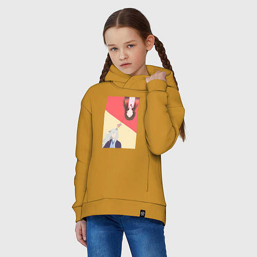 Детское худи оверсайз Очень приятно Томоэ / Горчичный – фото 3