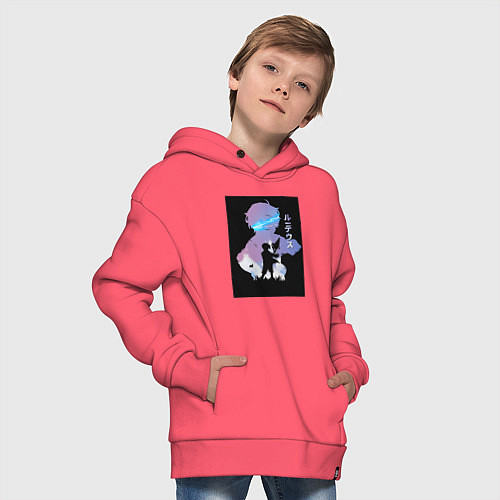 Детское худи оверсайз Реинкарнация безработного Рудеус Грейрат / Коралловый – фото 4