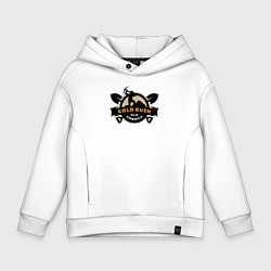 Толстовка оверсайз детская Зототая лихорадка в старой Америке, цвет: белый