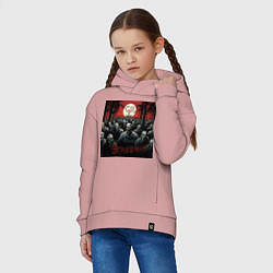 Толстовка оверсайз детская Эпидемия - скелеты в шкафу, цвет: пыльно-розовый — фото 2