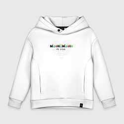 Толстовка оверсайз детская Mathematics heart, цвет: белый