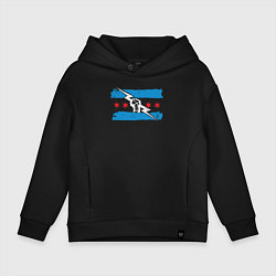 Толстовка оверсайз детская Cm Punk wwe bitw Chicago, цвет: черный